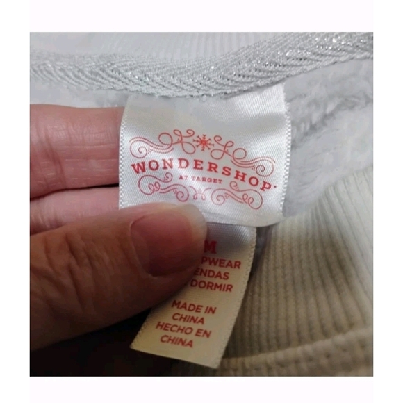 Wondershop Soft White Pajama Top - Picture 3 of 11